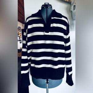 Black and White Striped Sweater